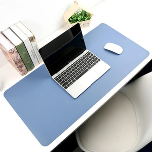Dual-Sided Multifunctional Desk Pad Waterproof Faux Leather Computer Desk Mat