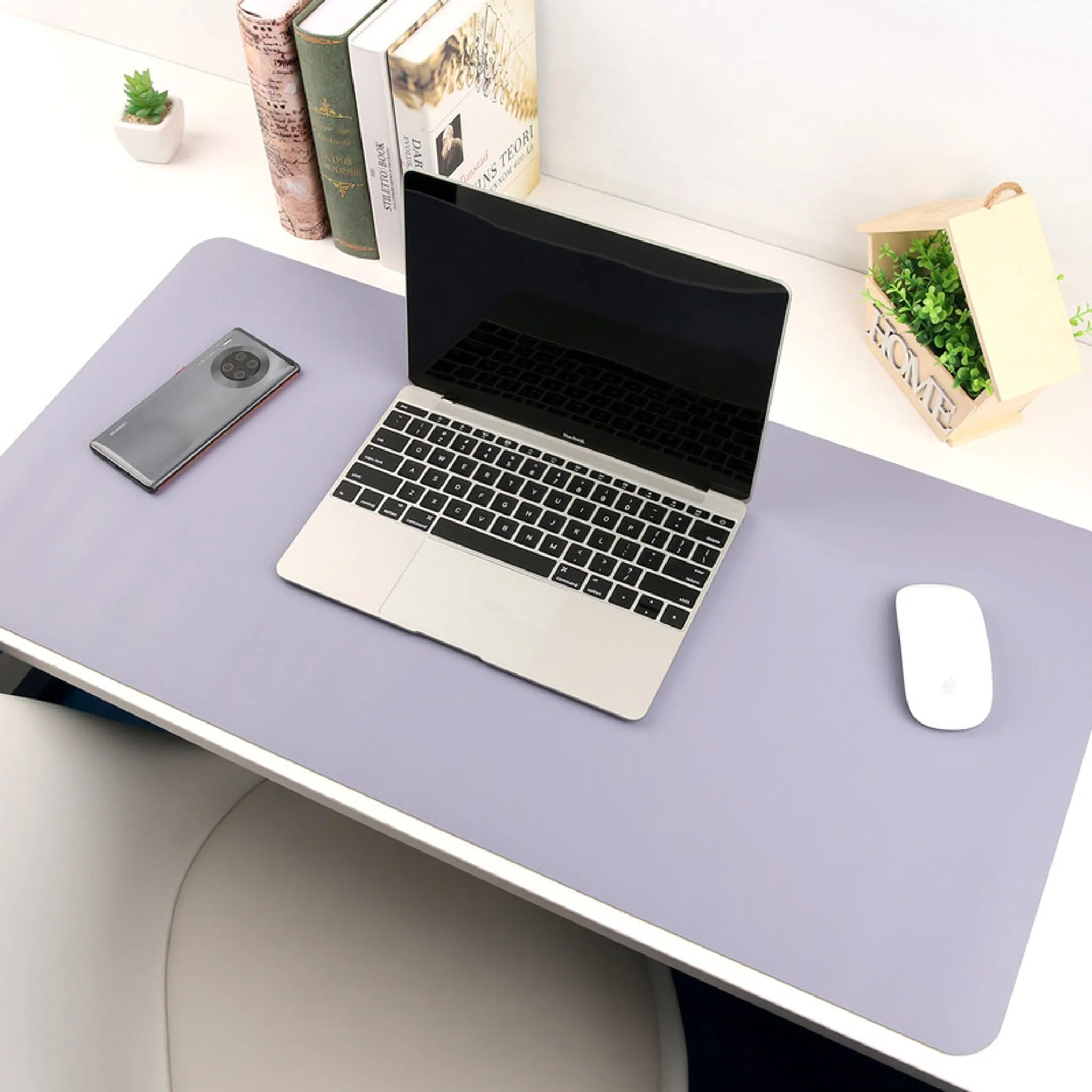 Dual-Sided Multifunctional Desk Pad Waterproof Faux Leather Computer Desk Mat