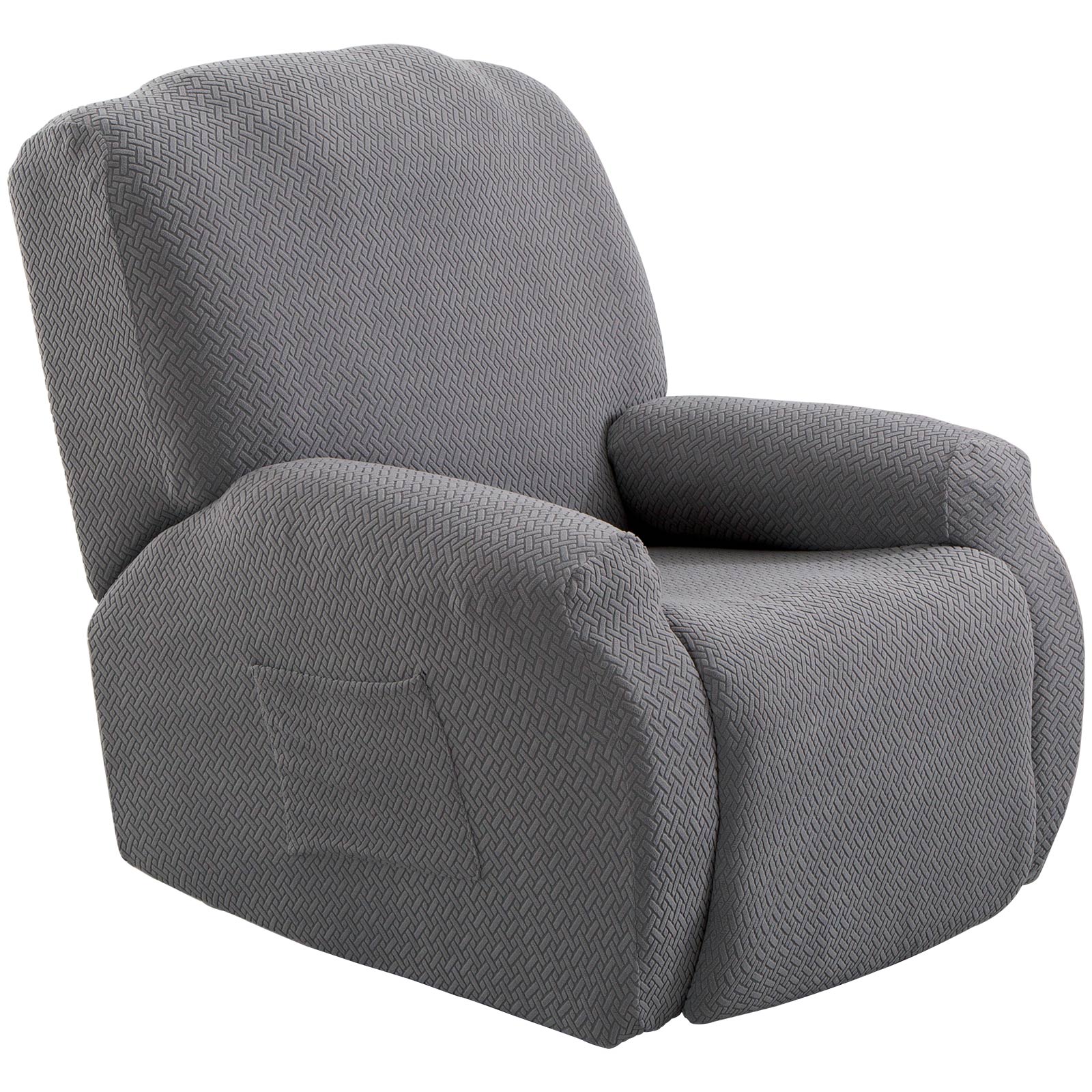 4 Pieces Stretch Recliner Chair Cover Easy-Going With side pockets Waterproof non-slip advanced fabric,6 color