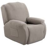 4 Pieces Stretch Recliner Chair Cover Easy-Going With side pockets Waterproof non-slip advanced fabric,6 color