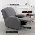 4 Pieces Stretch Recliner Chair Cover Easy-Going With side pockets Waterproof non-slip advanced fabric,6 color
