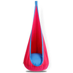 Kids Pod Swing Seat 100% Cotton Hammock Pod Chair with Pocket 360-Degree Rotating Suspension Plate for Outdoor Indoor