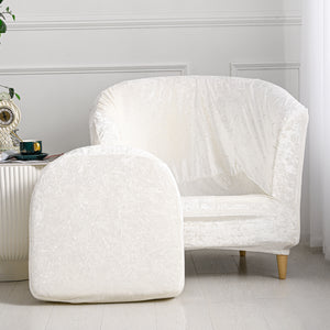 2 Piece Velvet Plush Chair Slipcovers High Stretch Slip Resistant Tub Chair Slipcovers Sofa Furniture Protector,8 colors