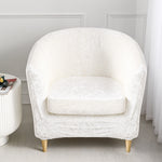 2 Piece Velvet Plush Chair Slipcovers High Stretch Slip Resistant Tub Chair Slipcovers Sofa Furniture Protector,8 colors