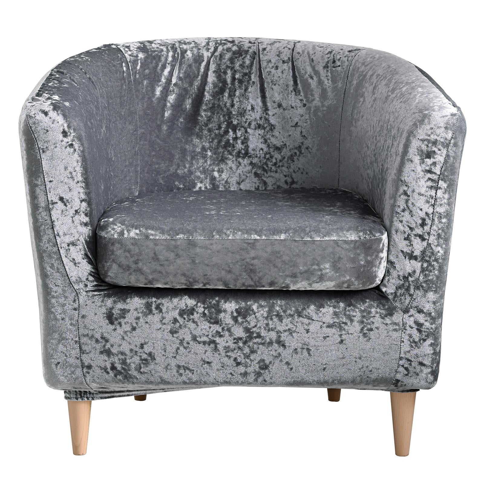 2 Piece Velvet Plush Chair Slipcovers High Stretch Slip Resistant Tub Chair Slipcovers Sofa Furniture Protector,8 colors