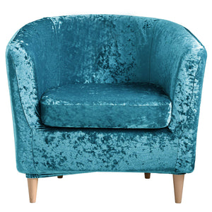 2 Piece Velvet Plush Chair Slipcovers High Stretch Slip Resistant Tub Chair Slipcovers Sofa Furniture Protector,8 colors