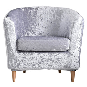 2 Piece Velvet Plush Chair Slipcovers High Stretch Slip Resistant Tub Chair Slipcovers Sofa Furniture Protector,8 colors