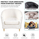 2 Piece Velvet Plush Chair Slipcovers High Stretch Slip Resistant Tub Chair Slipcovers Sofa Furniture Protector,8 colors