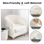 2 Piece Velvet Plush Chair Slipcovers High Stretch Slip Resistant Tub Chair Slipcovers Sofa Furniture Protector,8 colors