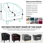2 Piece Velvet Plush Chair Slipcovers High Stretch Slip Resistant Tub Chair Slipcovers Sofa Furniture Protector,8 colors