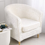 2 Piece Velvet Plush Chair Slipcovers High Stretch Slip Resistant Tub Chair Slipcovers Sofa Furniture Protector,8 colors