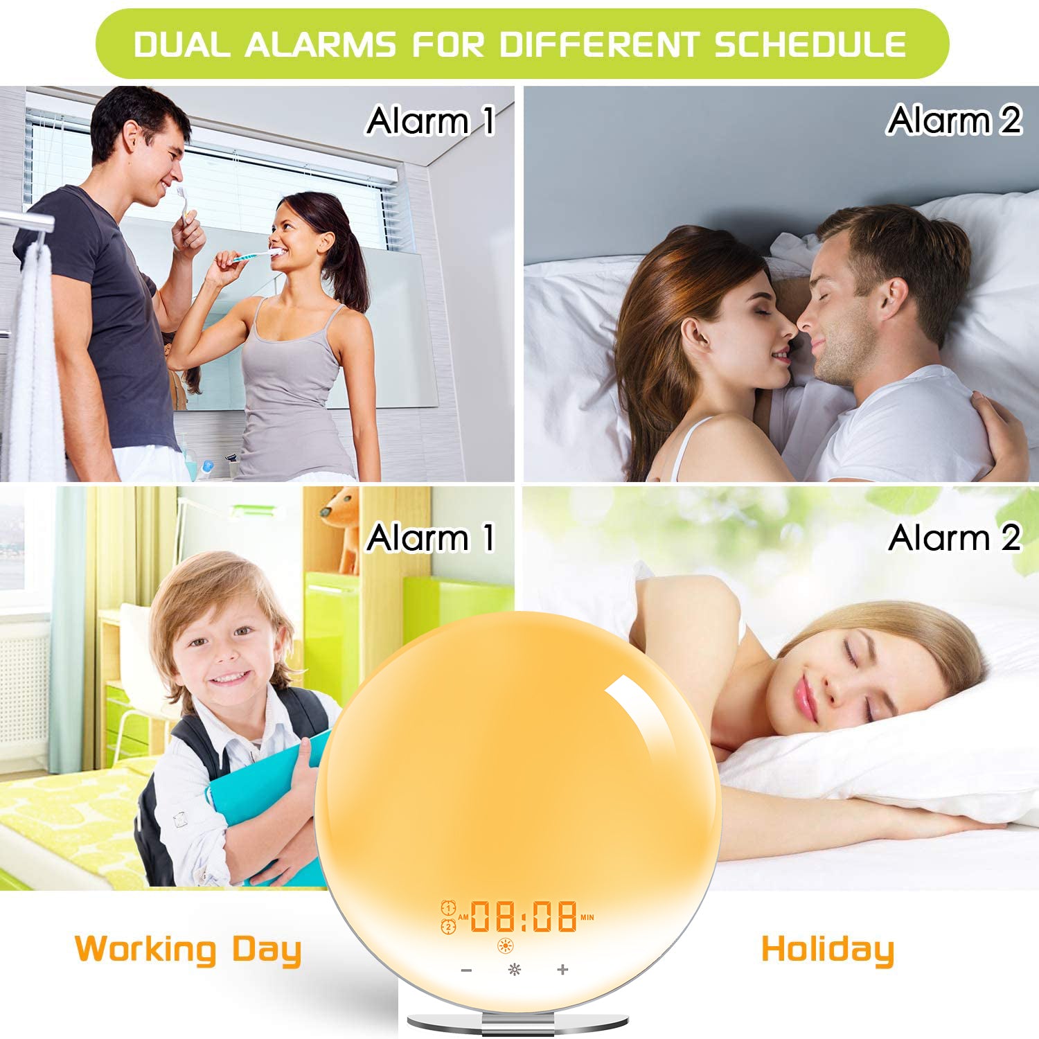 Wake Up Light Sunrise Alarm Clock for Kids