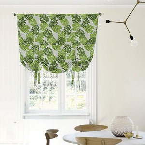 2PCS Green Leaf Curtains for Living Room- Monstera Plant Print Window Treatment Panels Blackout for Kids Bedroom Nursery Decor