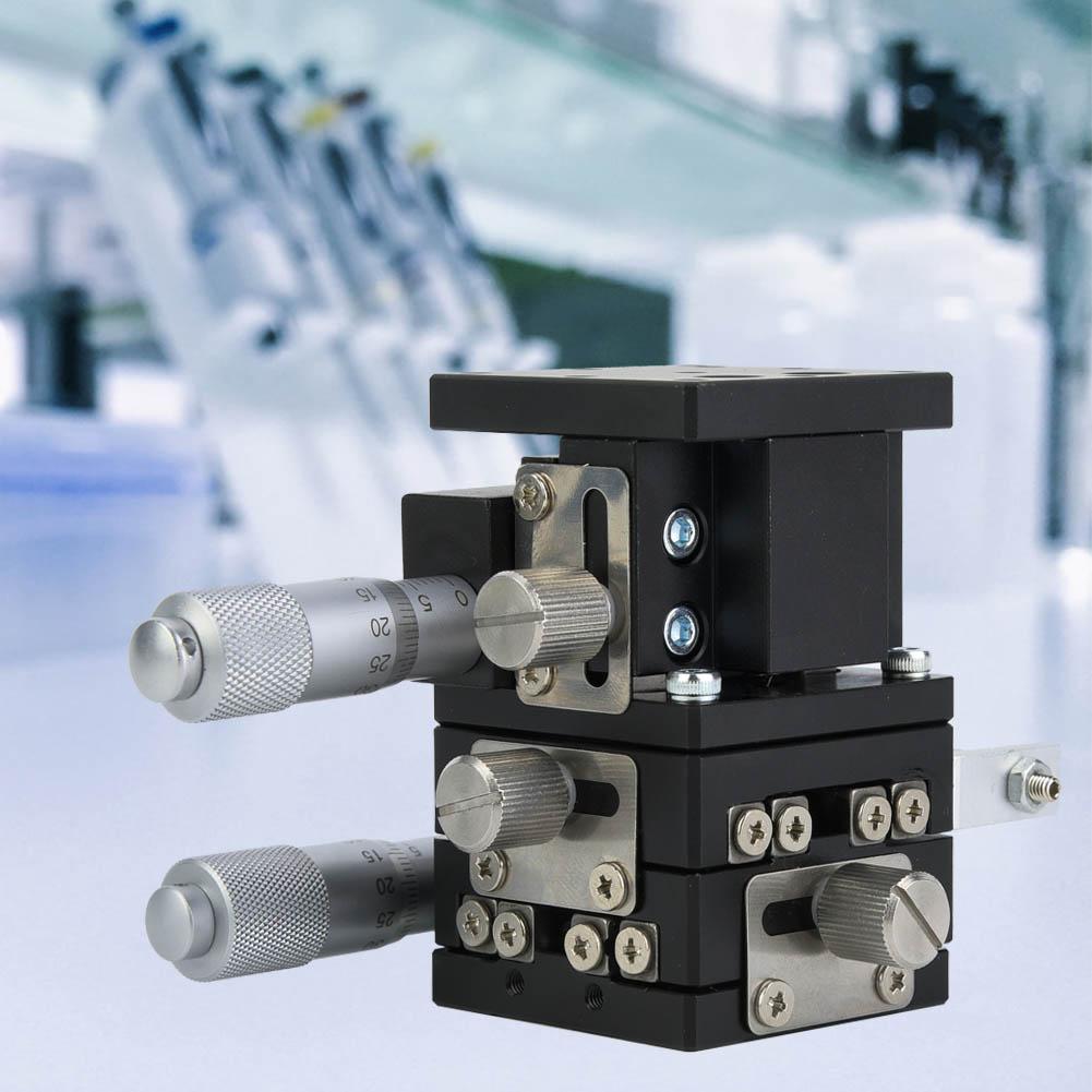 3-Axis XYZ Linear Stage Trimming Platform Bearing Tuning Sliding Table 60x60mm
