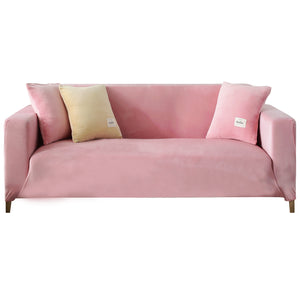 Velvet Sofa Slipcover for 1 2 3 4 Seat,Stretch Sofa Cover Loveseat Chair Slipcover Soft Non-Slip Furniture Protector for Kids Pets