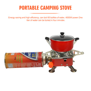 3500W Camping Gas Stove Backpack with Durable Portable  Piezo Ignition Burner with Carrying Case,Square/ Triangle