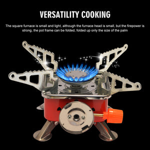 3500W Camping Gas Stove Backpack with Durable Portable  Piezo Ignition Burner with Carrying Case,Square/ Triangle