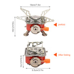 3500W Camping Gas Stove Backpack with Durable Portable  Piezo Ignition Burner with Carrying Case,Square/ Triangle