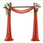 Wedding Arch Decoration Curtain with 2 Artificial Flower Garland