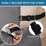 (1 seater) water-resistant sofa cover, non-slip couch cover with elastic straps, armchair cover, soft quilted seat for dogs and pets