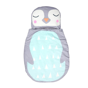 Children Sleeping Bag with Removable Pillow for Preschool Daycare Sleepovers-Cartoon Design