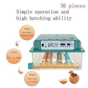 Eggs Incubators for Hatching Chicken Duck Poultry Automatic Turner LED Display