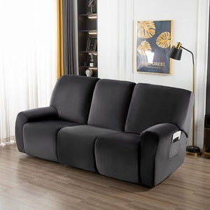 3 Seater Stretch Recliner Cover Velvet Sofa Couch Slipcover Furniture Protector