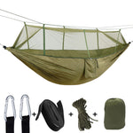 Portable Strength Camping Hammock Hanging Bed with Mosquito Net Outdoor Travel