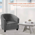 Velvet Tub Chair Cover High Stretch Club Chair Slipcovers Wing Back Armchair Covers Reception Chair Furniture Protector Cover