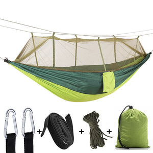 Portable Strength Camping Hammock Hanging Bed with Mosquito Net Outdoor Travel