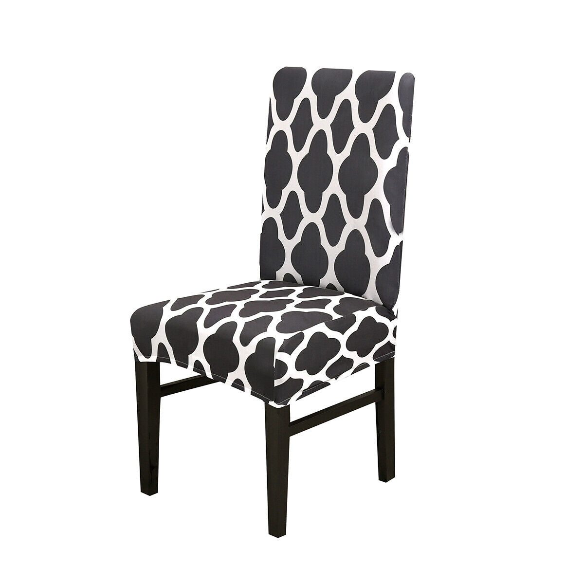 Elastic Dining Chair Cover Protector Detachable Plaid Slipcover Wedding Decor