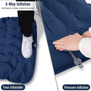 Waterproof Camping Sleeping Pad Inflatable Sleeping Air Mattress Mat with Pillow