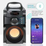 Portable Wireless FM Bluetooth Speaker Heavy Bass Sound System Party with Remote