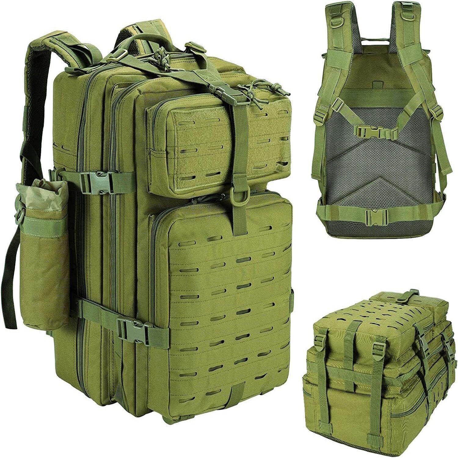 45L Military Molle Tactical Backpack Rucksack Camping Bag Outdoor Travel Hiking