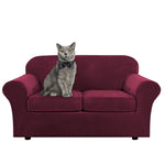 Stretch Velvet Sofa Covers Couch Chair Slipcover Protector with Cushion Cover
