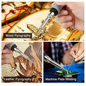 145W Wood Burning Pen Tool Multifunction Craft Pyrography Machine Burner Set