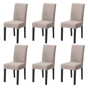 6 Pack Dining Chair Covers Washable Knitted Stretch Removable Chair Slipcovers