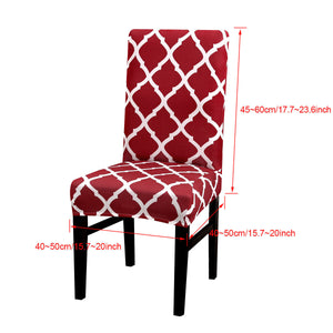 4ⅹDining Chair Covers Slip Stretch Spandex Seat Slipcovers Removable Home Decor