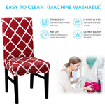 Elastic Dining Chair Cover Protector Detachable Plaid Slipcover Wedding Decor