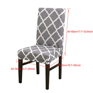 4ⅹDining Chair Covers Slip Stretch Spandex Seat Slipcovers Removable Home Decor