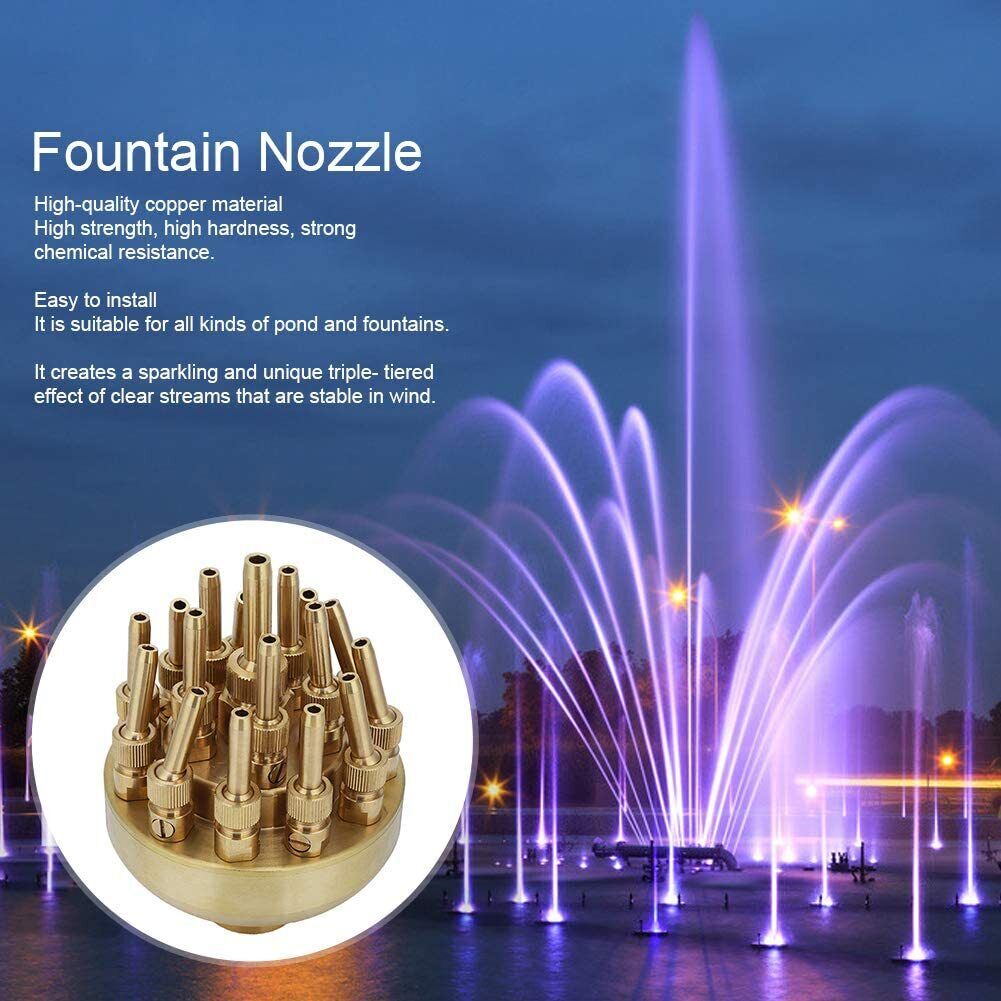 1.5" DN40 3 Layers 17 Sprinklers Adjustable Water Fountain Nozzle Brass Quality