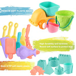 22PCS Kids Beach Toys Set Sand Castle Beach Molds Toddler Toy Baby Bucket Shovel