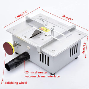 Mini Table Saw Woodworking Cutting for DIY Wooden Model Crafts 110V Electric Table Saw Mini Desktop Saw Cutter Multi-Functional Cutting Machine