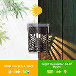 2PCS Solar Garden Lights Auto on/off Waterproof Outdoor Fence Stairs Wall Lamps LED