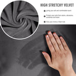 Velvet 2 Piece Chair Covers for Living Room Armchair Slipcover Stretch Chair Slipcovers with Cushion Cove Furniture Protector