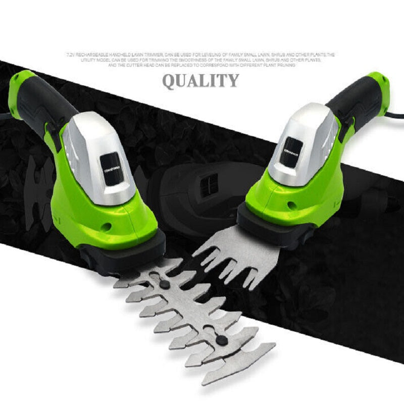 New 7.2V Rechargeable Cordless Hedge Trimmer Shrubber Shear Grass Brush Cutter