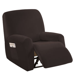 Velvet 1/2/3 Seater Stretch Recliner Sofa Slipcover Elastic Armchair Couch Cover