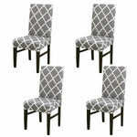 4ⅹDining Chair Covers Slip Stretch Spandex Seat Slipcovers Removable Home Decor