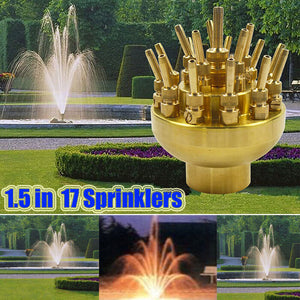 1.5" DN40 3 Layers 17 Sprinklers Adjustable Water Fountain Nozzle Brass Quality