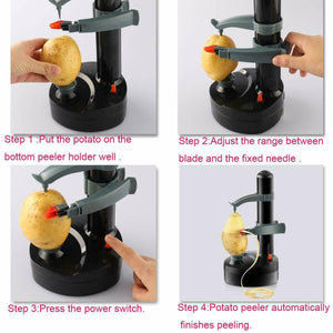 Electric Potato Peeler Glossy Auto-Rotating Rapid Apple Skin-Peeling Machine